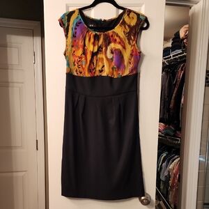 AGB Multicolor Abstract Dress.  Very Sophisticated.  Fully Lined.